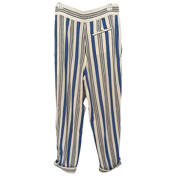 PHILOSOPHY DI LORENZO SERAFINI Crepe Trousers Striped IT42 US 6 - Picture 13 of 15